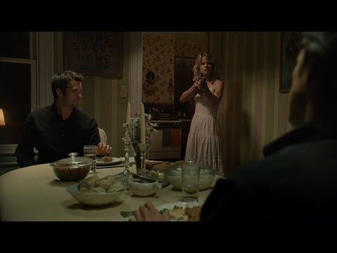 Dinner Scene from Justified (Raylan shoots Boyd)