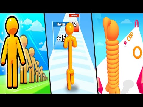 Scaleman / Tall Man Run / Long Neck Run - Best levels Gameplay STICKMAN Games - BEST android GAMES