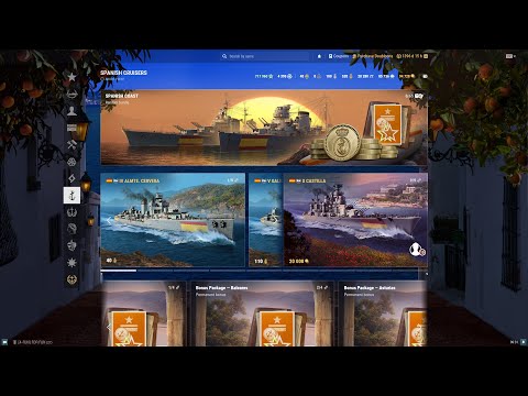 World of Warships: New 0.12.6 Spanish Cruisers "Spanish Coast" Random Bundles (All 65