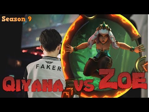 Faker - Qiyana vs Zoe Mid - LoL Season 9 KR Ranked | League of Legends Replays