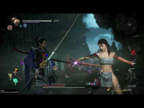 Nioh 2 Saito Toshimitsu Level 1 (No armor or accessories with level 1 weapons and soul cores)