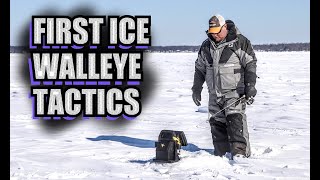 4 Early Ice WALLEYE Tactics for Success