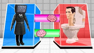 BRAIN EXCHANGE SKIBIDI TOILET vs TV MAN in Minecraft - Gameplay - Animation
