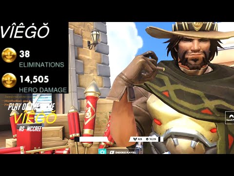 Gale Dominating as McCree and Ashe - 38 elims! POTG! [ Overwatch Season 29 Top 500 ]