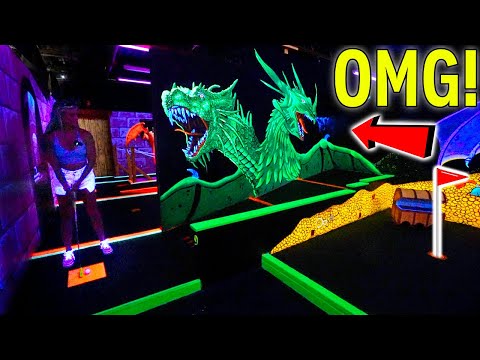 This Blacklight Mini Golf Course Blew Us Away!
