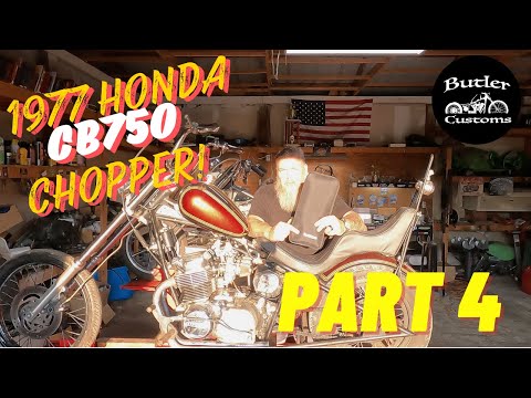 Part 4 of the 1977 Honda CB750 Chopper Revival and Road Ready. Butler Customs