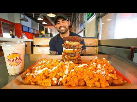 The Cheesiest & Funkiest Mac & Cheese Burger Challenge In San Diego