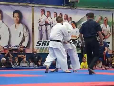 Kyokushin Karate. Semi-final over 90 kg. Uvitski - Akhmedov (red) / Чемпионат России по каратэ