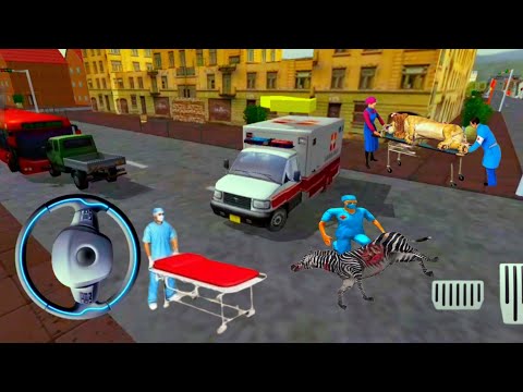 Animal Rescue Ambulance Simulator 2022 -  Emergency Rescue Ambulance Driver - Andriod Gameplay