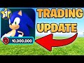 Sonic Speed Simulator Secret TRADING UPDATE