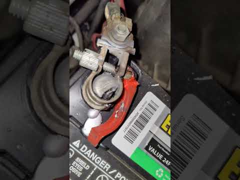 car battery melted terminals