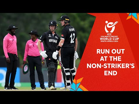 Run-out at non-striker's end | New Zealand v Afghanistan | U19 CWC 2024