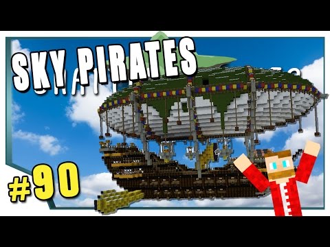 Minecraft: Shattered Skies - #90 - Sky Pirates! (FTB Skyblock)