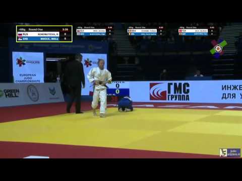 Judo 2016 European Championships Kazan: Kondratyeva (RUS) -  Nikolic (SRB) [-48kg]