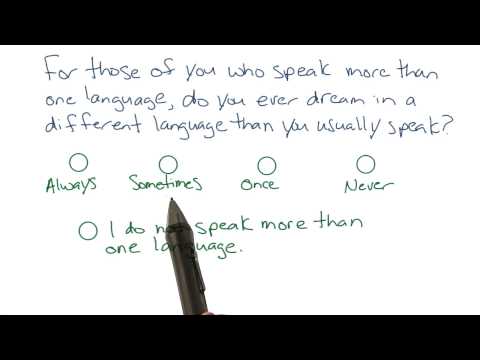 Dreaming in other languages - Intro to Psychology