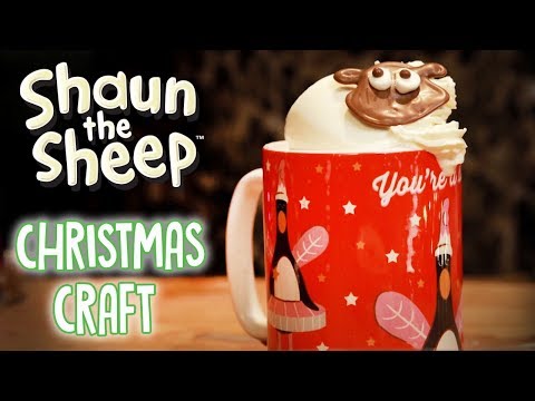 How To Make Shaun the Sheep Hot Chocolate! Christmas Craft ☕🎄