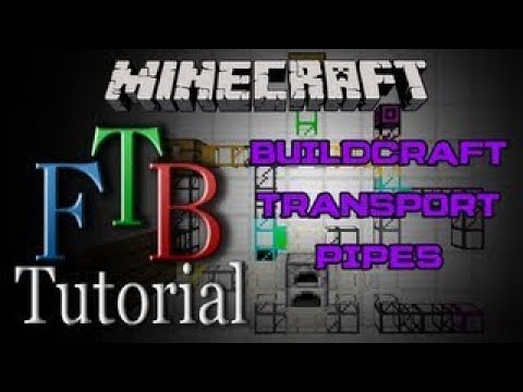 Minecraft Feed the Beast Tutorial Buildcraft Transport Pipes / Facades