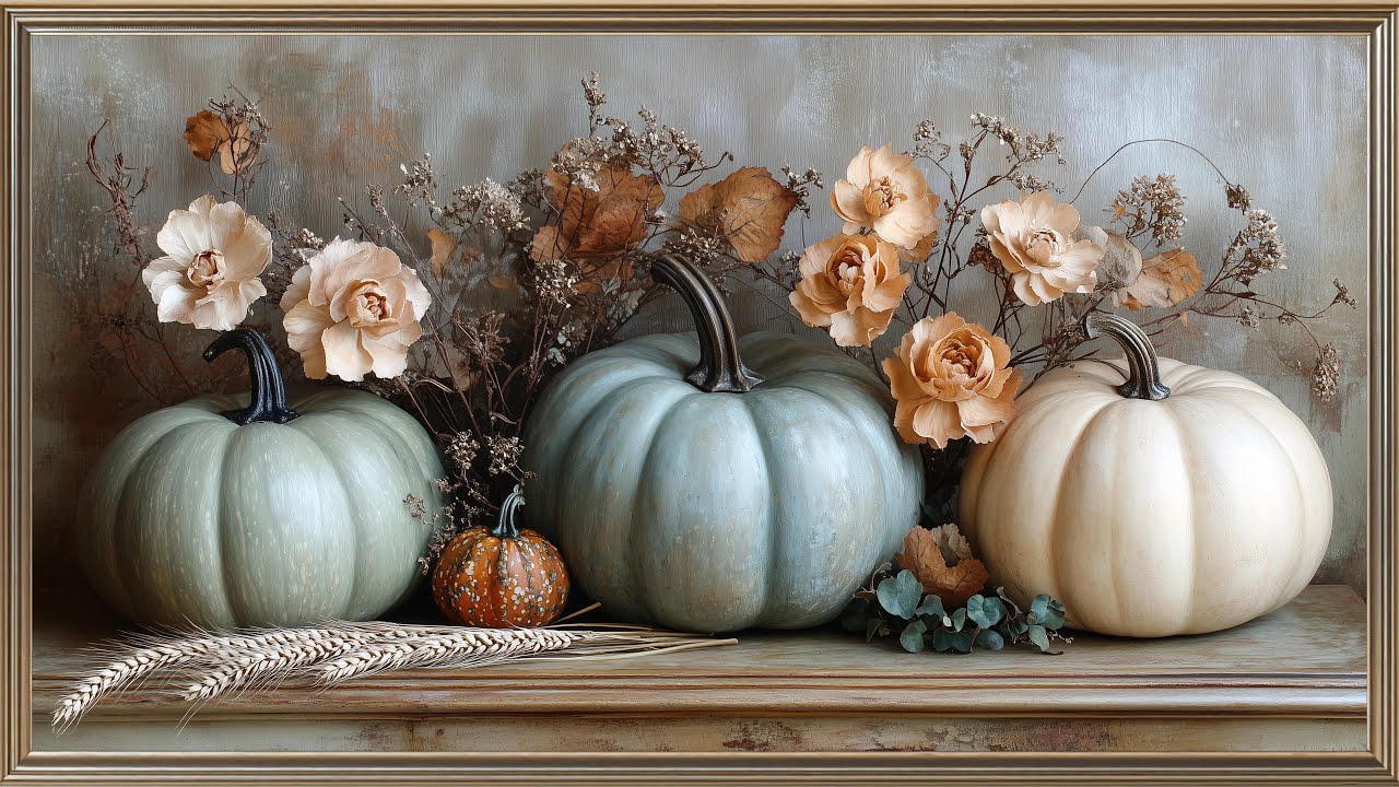 🍂Elegant Early-Fall Still Life | 4K Frame TV Art | Vintage Painting Screensaver