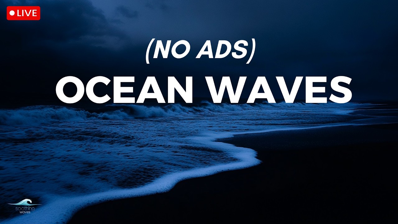 🔴 Ocean Waves for Deep Sleep | Ocean Sounds for Full Night Rest With A Dark Screen And Rolling Waves