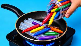 Mix a GLUE STICK with CRAYONS and see the IMPOSSIBLE happen right before your eyes!
