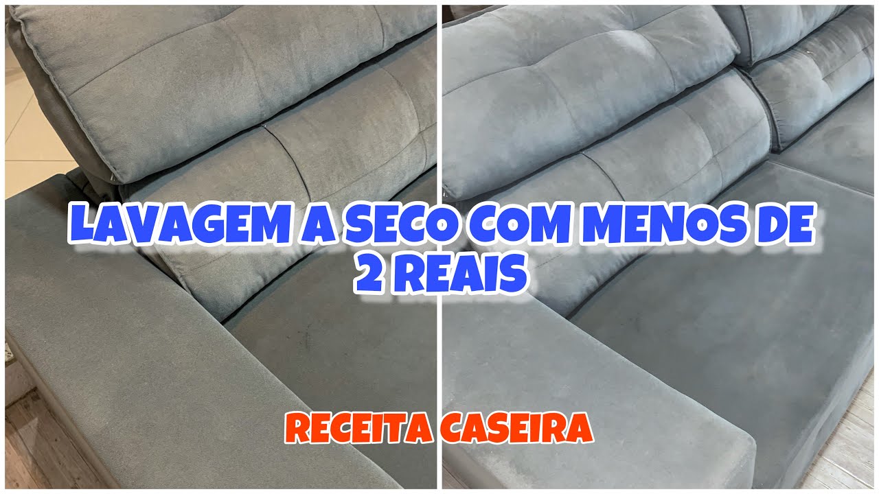 LIMPAMOS NOSSO SOFÁ COM MENOS DE 2 REAIS 😱 - LAVAGEM A SECO CASEIRA