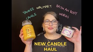 MY NEWEST CANDLE HAUL / WALMART , BATH AND BODY WORKS / UNBOXING