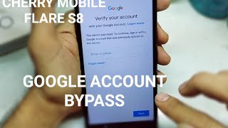 BYPASS GOOGLE ACCOUNT CHERRY MOBILE FLARE S8