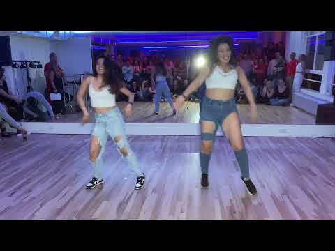 Nataly & Giselle (Reggeaton) at the Latin Groove's end of session party on March 10th 2023