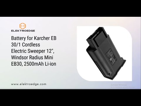 Battery for Karcher EB 30/1 Cordless Electric Sweeper 12", Windsor Radius Mini EB30, 2500mAh Li-ion