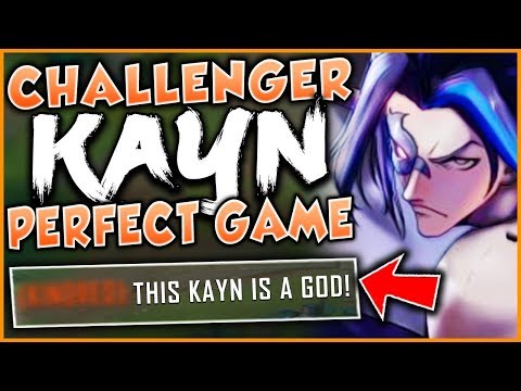 CHALLENGER KAYN HAS A PERFECT GAME! (1V9 CARRY ON SMURF) - League of Legends