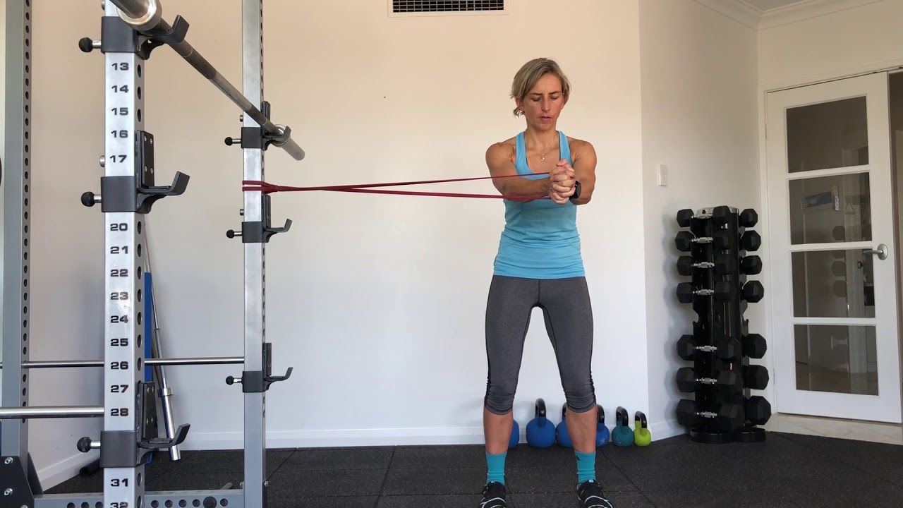 Pallof press - Resistance band core exercise