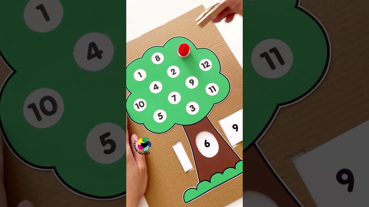Kids Activity 🧩 | Tree Number Match #printables #chanafavors #kidsactivities #learningthroughplay