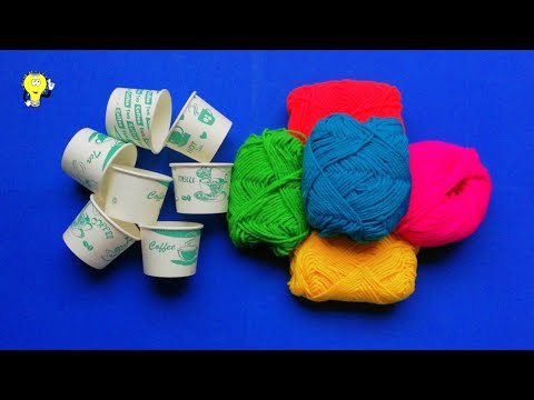 3 Amazing ! Perfect ideas made of paper cup and wool - Recycling Craft Ideas - DIY Projects