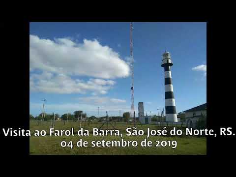 Visita ao Farol da Barra, em São José do Norte (RS).