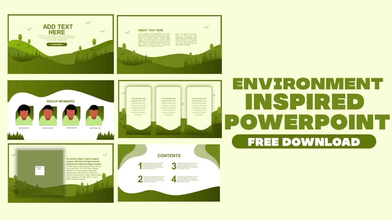 ENVIRONMENT INSPIRED POWERPOINT Design Template (FREE TEMPLATE) | John Mark Nieva