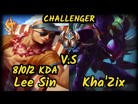 Revolta (LEE SIN) vs KHA'ZIX - 8/0/2 KDA JUNGLE CHALLENGER GAMEPLAY - BR