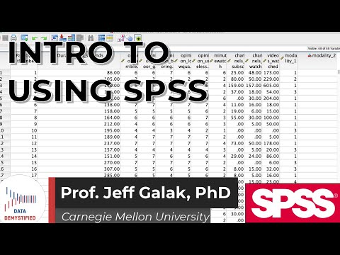 Introduction to SPSS  (SPSS Tutorial Video #2)