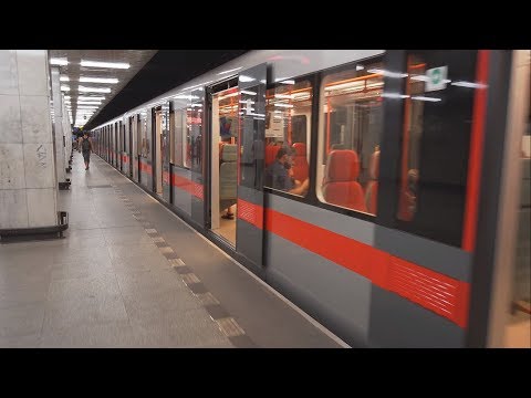Czech Republic, Prague, metro ride from Muzeum to Kačerov