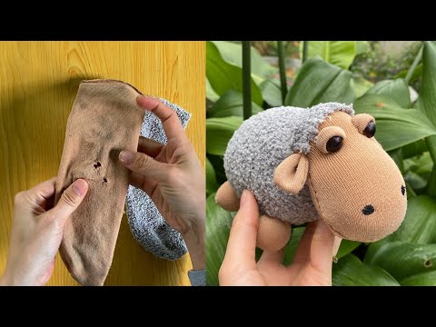 How to make stuffed sheep from old socks | Как сделать чучело овец из старых носков