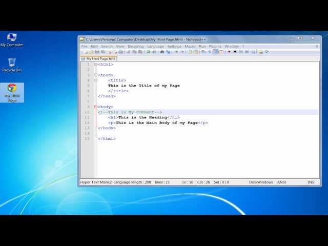 Thumbnail of Adding Comments in HTML lesson