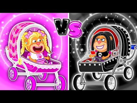 Lwiątko | Różowy kontra czarny wózek | Kreskówka dla dzieci | Bajki Po Polsku