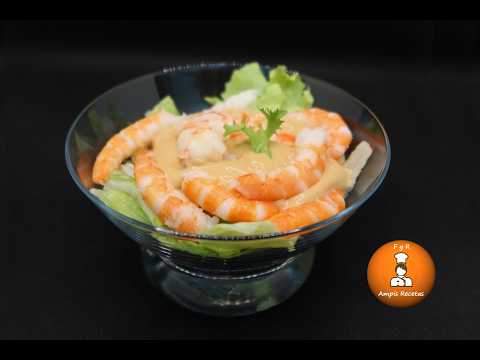 ¡Cóctel de Gambas o Langostinos en 5 minutos! La Mejor Salsa Casera - Shrimp Cocktail en 5 minutos