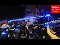 RAW VIDEO Rome Italy Police Hose Down Pro Palestinian Protestors During Clashes