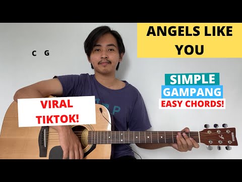 EASY GUITAR CHORDS (Angels Like You - Miley Cyrus) (Guitar Tutorial) Simple! TIKTOK VIRAL!