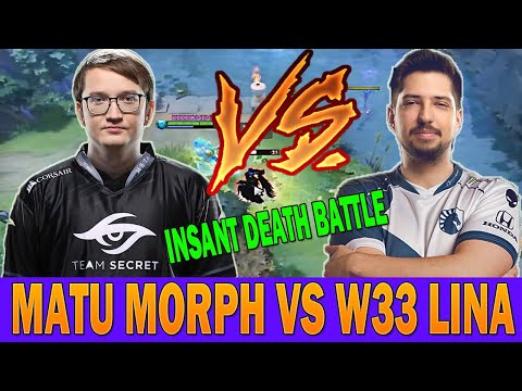 Matumbaman Morphling Vs W33 Lina Shotgun vs Magical Burst Damage 6 Slotted 7.23f Dota 2 Gameplay