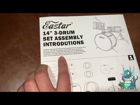 Unboxing and Setting Up Eastar Kids Drum Set