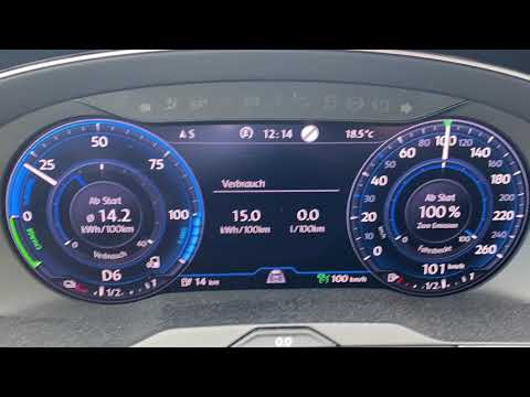 VW Passat GTE Verbrauch bei 100km/h Elektrisch und Benzin
