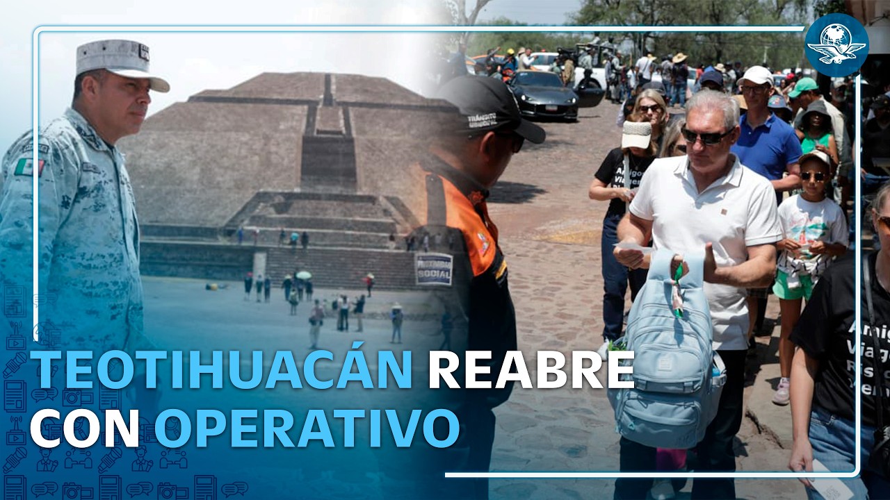 Con miedo, llegan turistas a Teotihuacán para su reapertura
