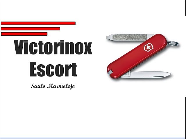Vídeo relacionado con Victorinox Escort, Navaja Multiuso Suiza, Cuchillo bolsillo, Regalo, 6 Funciones, Hoja pequeña, Destornillador 2.5 mm