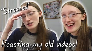 ROASTING MY OLD VIDEOS VLOG 😂 // Celebrating 2 YEARS on YouTube!! 🥳